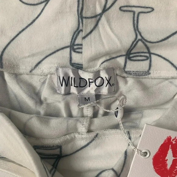Wildfox Popping Bottles Flared Lounge Sweatpants - Size M - Vanilla - NWT - Picture 9 of 13